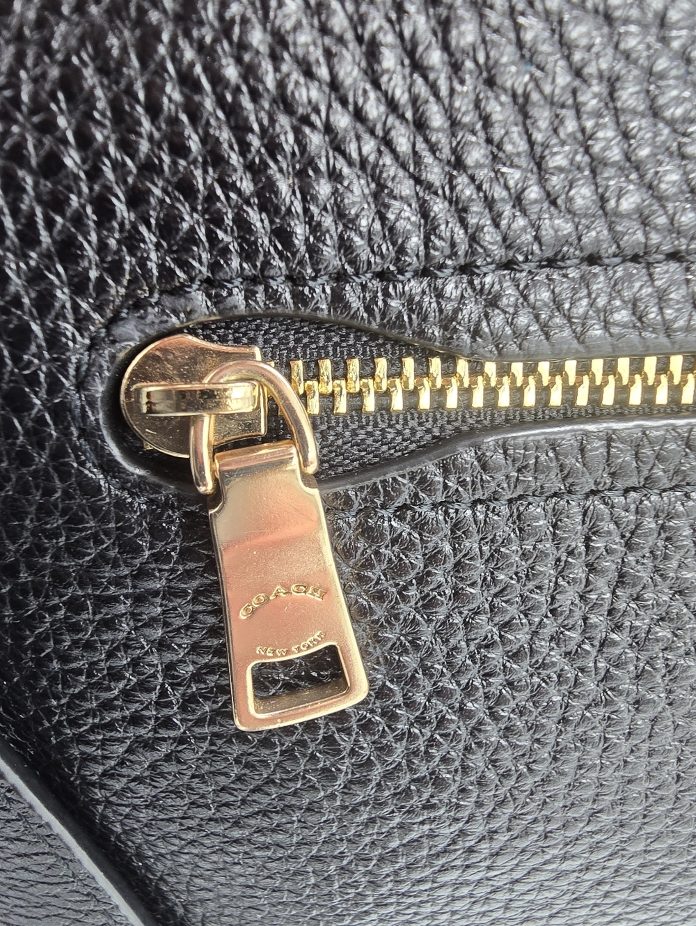 COACH C1648 Ellie File Bag Black Pebbled Leather Crossbody Shoulder Bag Purse ** - Picture 13 of 16